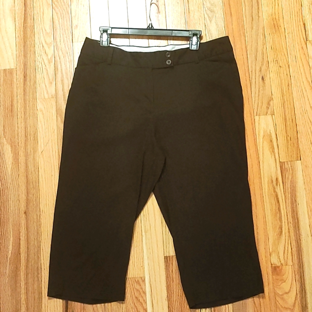 GEORGE dark coffee Capri's Size 12 Women's